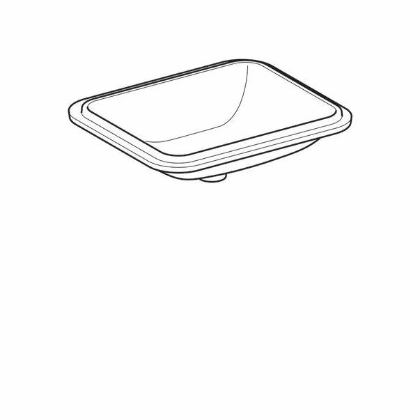 Lavoar sub blat Geberit Variform 58 cm fara orificiu baterie fara orificiu preaplin [2]