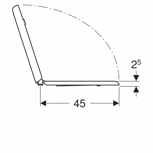 Capac wc Geberit Selnova Comfort Square fixare de jos [2]
