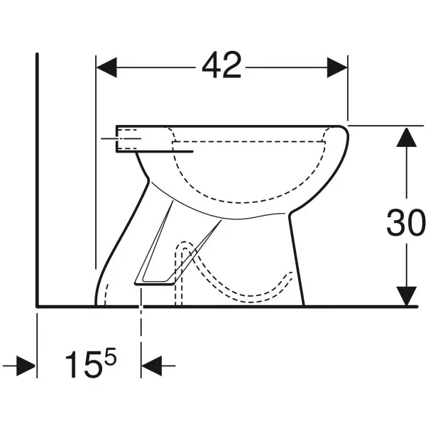 Vas wc pe pardoseala pentru copii Geberit Bambini cu spalare verticala fara orificii pe capacul wc [6]
