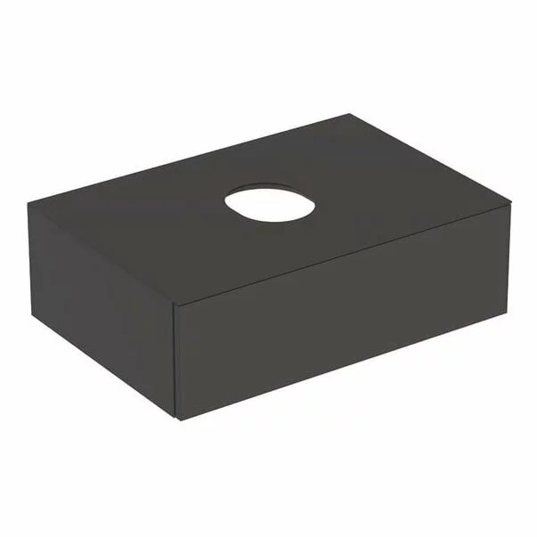 Mobilier Baie - Dulap baza pentru lavoar pe blat Geberit Variform lava gri inchis 1 sertar 75 cm