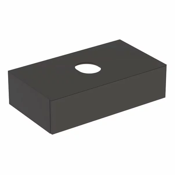 Mobilier Baie - Dulap baza pentru lavoar pe blat Geberit Variform lava gri inchis 1 sertar 90 cm