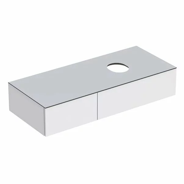 Mobilier Baie - Dulap baza pentru lavoar pe blat Geberit Variform alb 2 sertare 120 cm