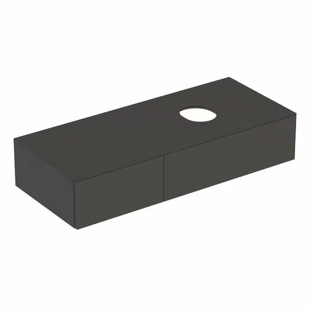 Mobilier Baie - Dulap baza pentru lavoar pe blat Geberit Variform lava gri inchis 2 sertare 120 cm