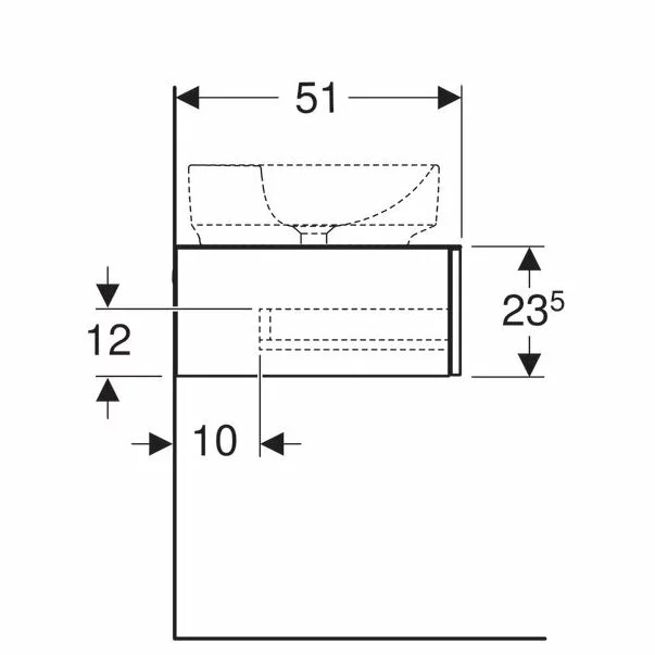 Dulap baza pentru lavoar pe blat Geberit Variform nuc 2 sertare 120 cm [5]