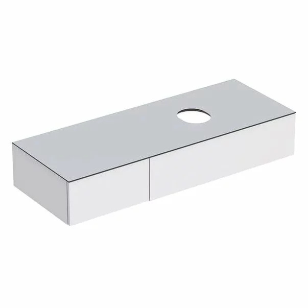 Mobilier Baie - Dulap baza pentru lavoar pe blat Geberit Variform alb 2 sertare 135 cm