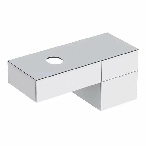 Mobilier Baie - Dulap baza pentru lavoar pe blat Geberit Variform alb 3 sertare 120 cm