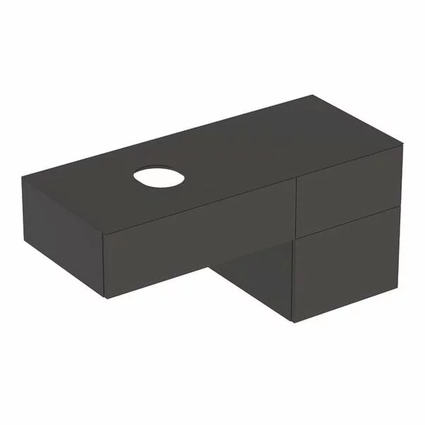 Mobilier Baie - Dulap baza pentru lavoar pe blat Geberit Variform lava gri inchis 3 sertare 120 cm