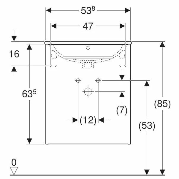 Set dulap suspendat si lavoar Geberit Selnova nuc 1 usa 55 cm [4]