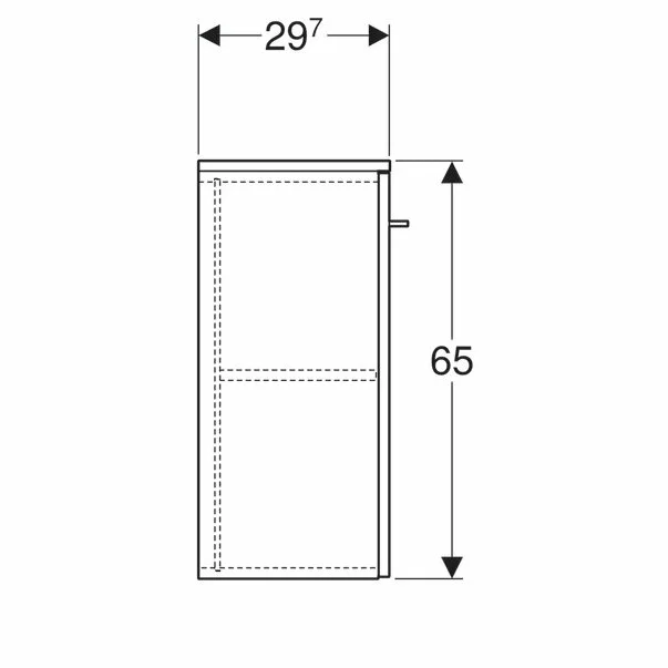Dulap baie suspendat pentru lavoar Geberit Selnova Square alb 1 usa 33 cm [3]