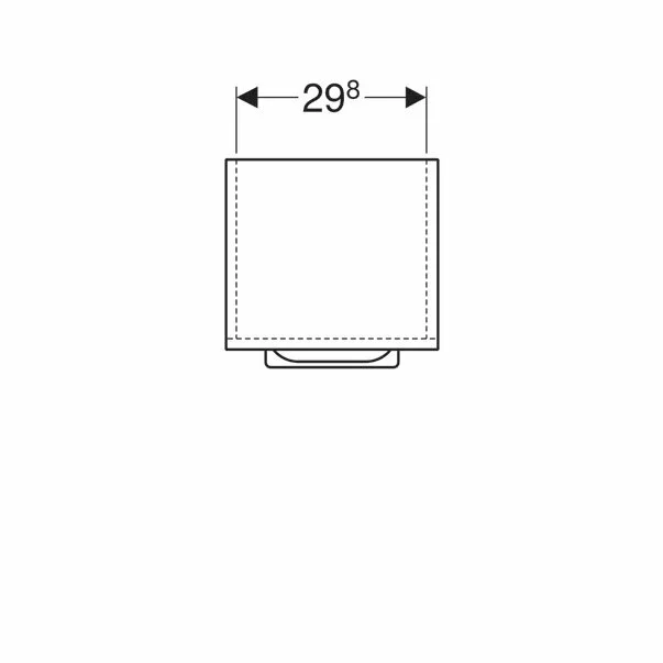 Dulap baie suspendat pentru lavoar Geberit Selnova Square alb 1 usa 33 cm [5]