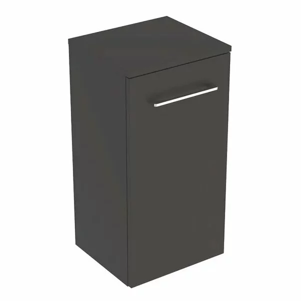 Dulapuri de baie - Dulap baie suspendat pentru lavoar Geberit Selnova Square lava gri inchis 1 usa 33 cm