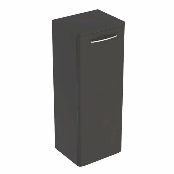Dulapuri de baie - Dulap baie suspendat lava gri inchis Geberit Selnova Square 1 usa 87 cm