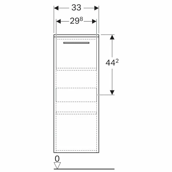 Dulap baie suspendat lava gri inchis Geberit Selnova Square 1 usa 87 cm [4]