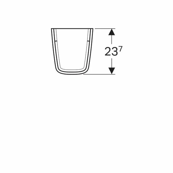 Semipiedestal pentru lavoar Geberit Selnova Compact alb [3]