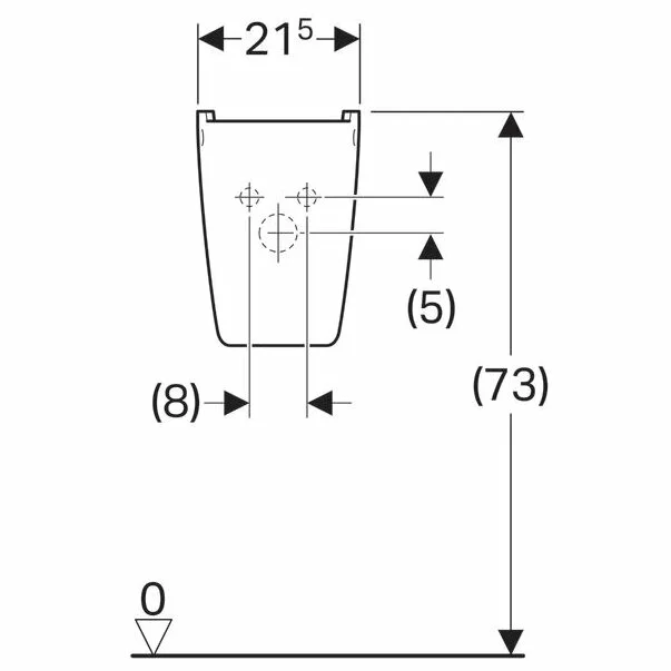 Semipiedestal pentru lavoar Geberit Selnova Compact alb [4]