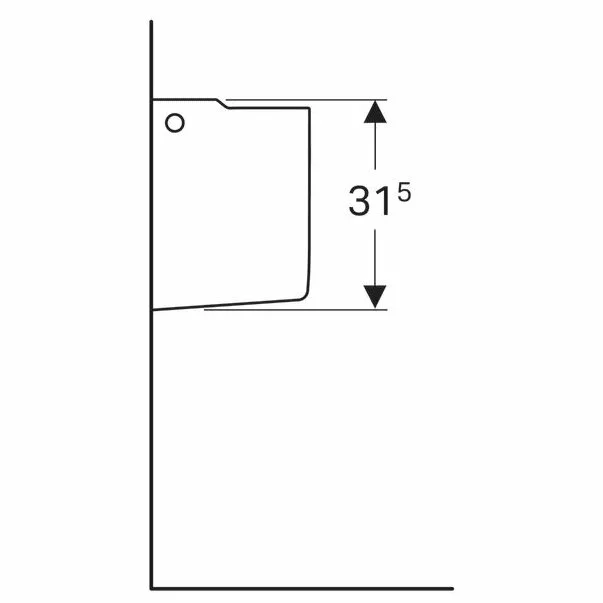 Semipiedestal pentru lavoar Geberit Selnova Compact alb [5]