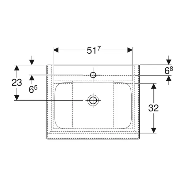Set dulap baza suspendat Geberit iCon lava mat 2 sertare si lavoar alb 60 cm [4]