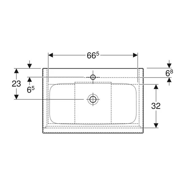 Set dulap baza suspendat Geberit iCon alb mat 2 sertare si lavoar 75 cm alb [4]