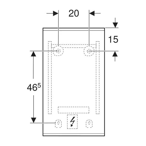 Oglinda cu iluminare si dezaburire Geberit Option Plus Square 40 cm negru - aluminiu eloxat [3]