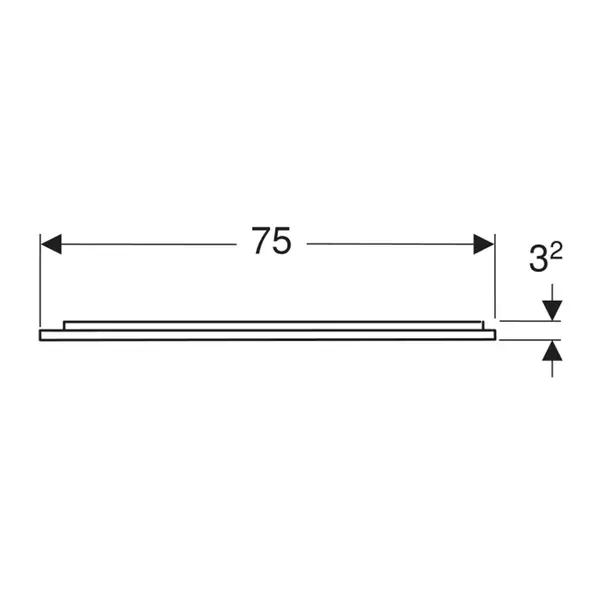 Oglinda cu iluminare si dezaburire Geberit Option Plus Square 75 cm negru - aluminiu eloxat [5]