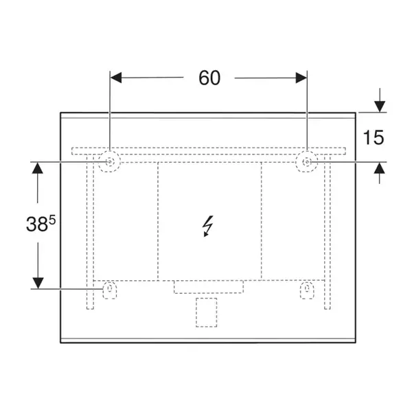 Oglinda cu iluminare si dezaburire Geberit Option Plus Square 90 cm negru - aluminiu eloxat [3]