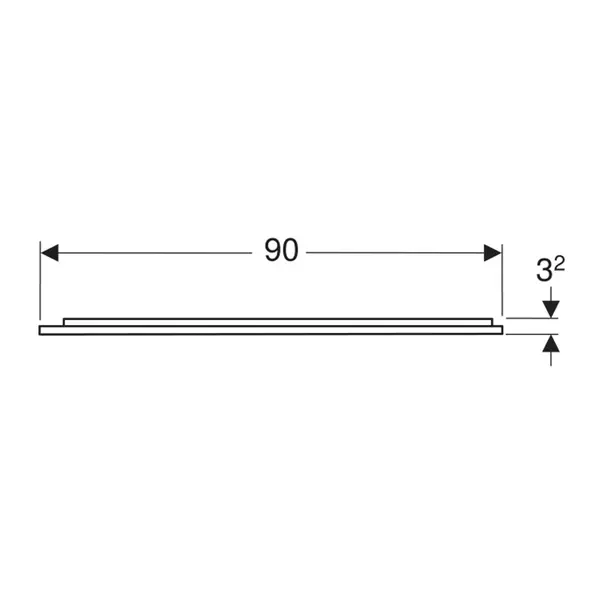 Oglinda cu iluminare si dezaburire Geberit Option Plus Square 90 cm negru - aluminiu eloxat [5]