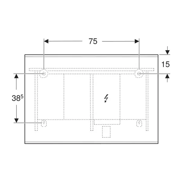 Oglinda cu iluminare si dezaburire Geberit Option Plus Square 105 cm aluminiu eloxat [3]