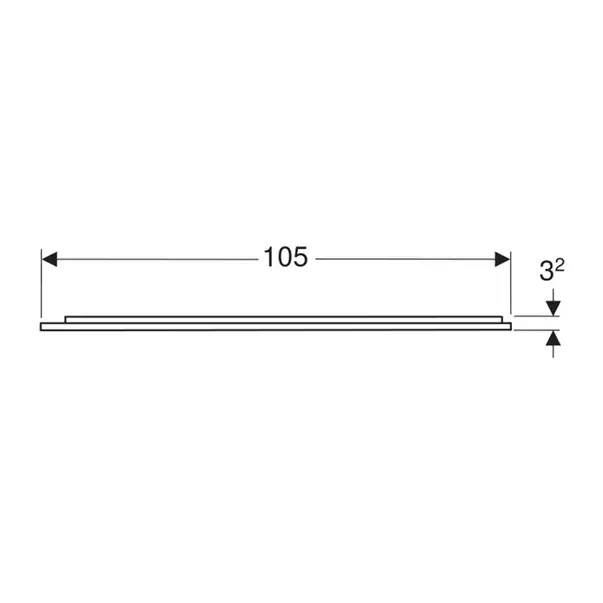 Oglinda cu iluminare si dezaburire Geberit Option Plus Square 105 cm aluminiu eloxat [5]