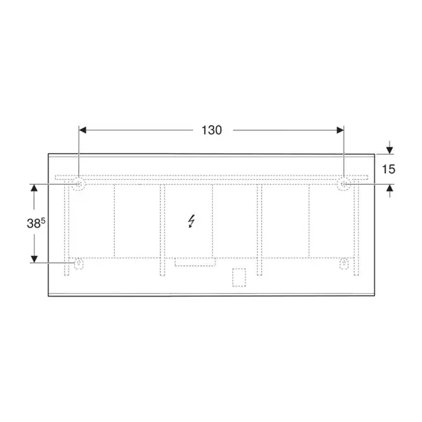 Oglinda cu iluminare si dezaburire Geberit Option Plus Square 160 cm negru - aluminiu eloxat [3]