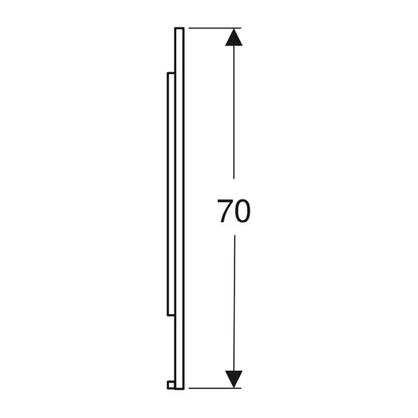 Oglinda cu iluminare si dezaburire Geberit Option Plus Square 160 cm negru - aluminiu eloxat [4]