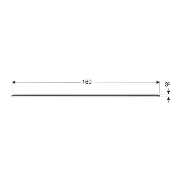 Oglinda cu iluminare si dezaburire Geberit Option Plus Square 160 cm negru - aluminiu eloxat [5]