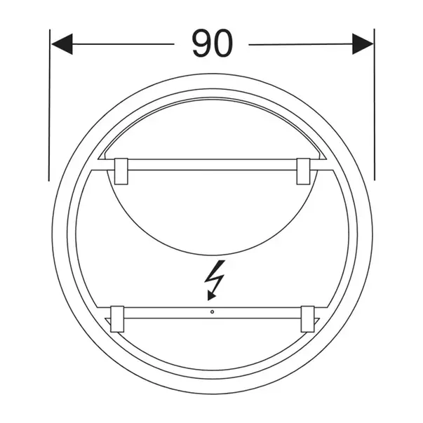 Oglinda cu iluminare LED Geberit Option Round 90 cm aluminiu [5]