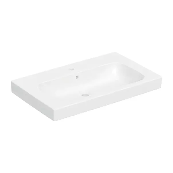 Set dulap baza suspendat Geberit Modo alb lucios 2 sertare si lavoar 80 cm [5]