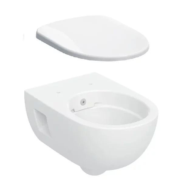 Obiecte Sanitare - Set vas wc suspendat rimfree cu functie de bideu si capac Geberit Selnova