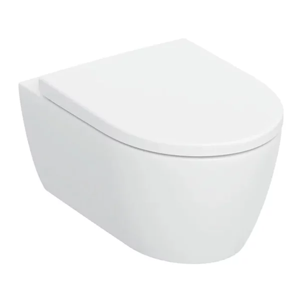 Obiecte Sanitare - Set vas WC suspendat Geberit iCon TurboFlush cu capac softclose alb mat