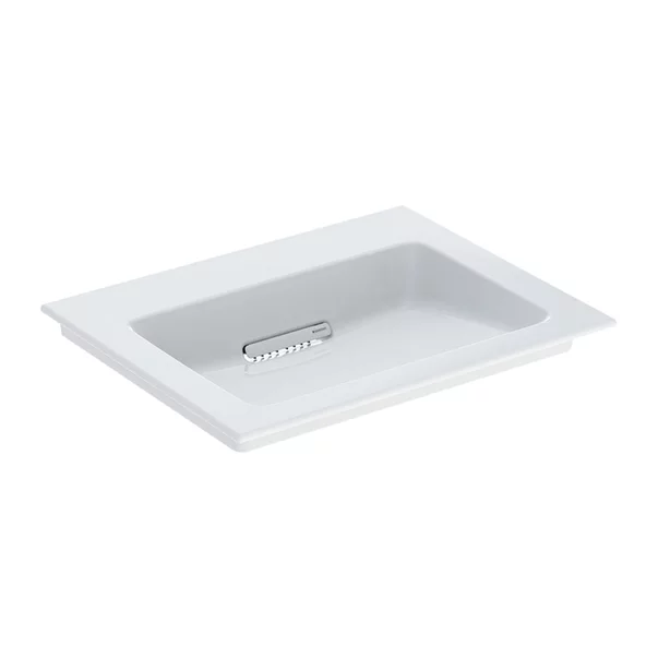 Lavoare - Lavoar pe mobilier Geberit One Slim 60 cm alb cu scurgere speciala