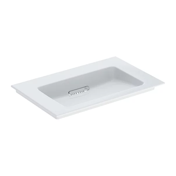 Lavoare - Lavoar pe mobilier Geberit One Slim 75 cm alb cu scurgere speciala