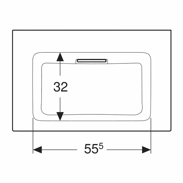 Lavoar pe mobilier Geberit One Slim 75 cm alb cu scurgere speciala [3]