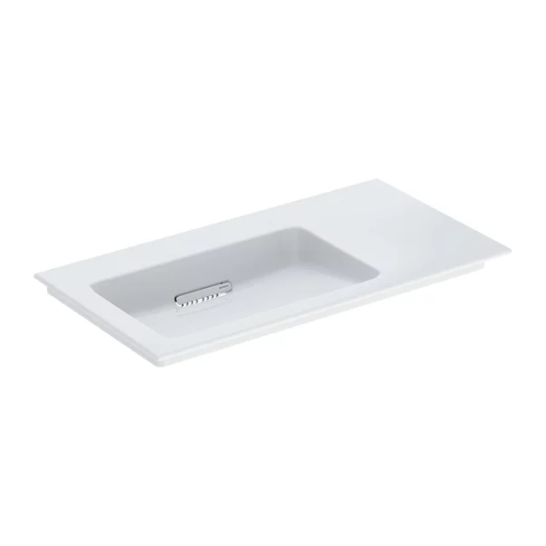 Lavoare - Lavoar pe mobilier Geberit One Slim cu scurgere speciala 90 cm alb blat dreapta fara preaplin