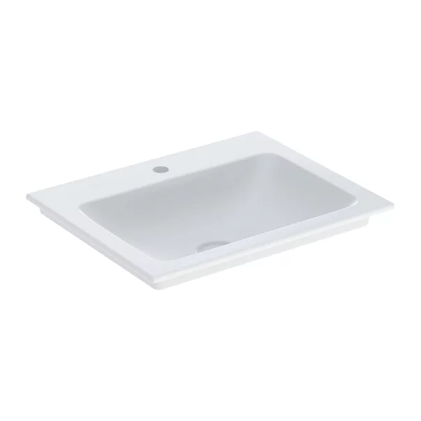 Lavoare - Lavoar pe mobilier Geberit One Slim 60 cm alb lucios KeraTect cu orificiu baterie