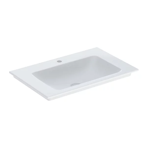 Lavoare - Lavoar pe mobilier Geberit One Slim 75 cm alb lucios KeraTect cu orificiu baterie