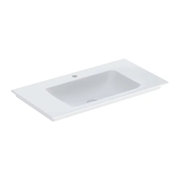 Lavoare - Lavoar pe mobilier Geberit One Slim 90 cm alb lucios KeraTect cu orificiu baterie