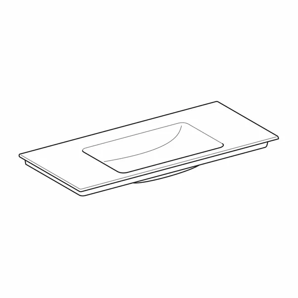 Lavoar pe mobilier Geberit One Slim 105 cm alb lucios KeraTect [5]