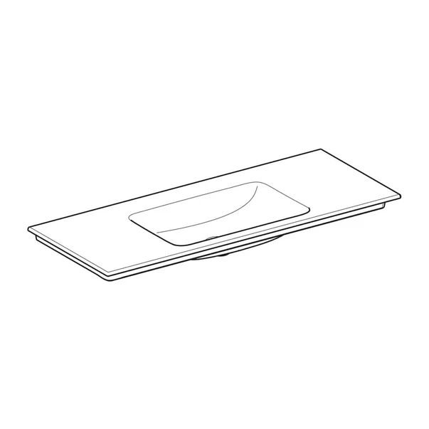 Lavoar pe mobilier Geberit One Slim 120 cm alb lucios [5]