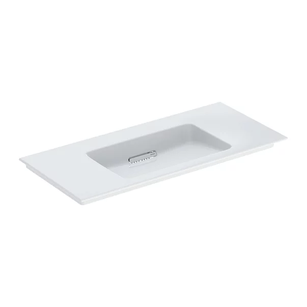 Lavoare - Lavoar pe mobilier Geberit One Slim 105 cm alb cu scurgere speciala