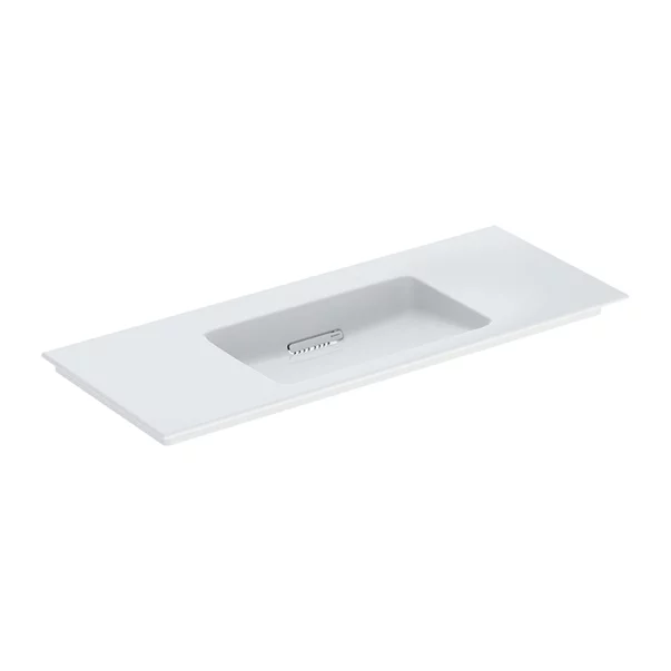 Lavoare pe mobilier - Lavoar pe mobilier Geberit One Slim 120 cm alb cu scurgere speciala