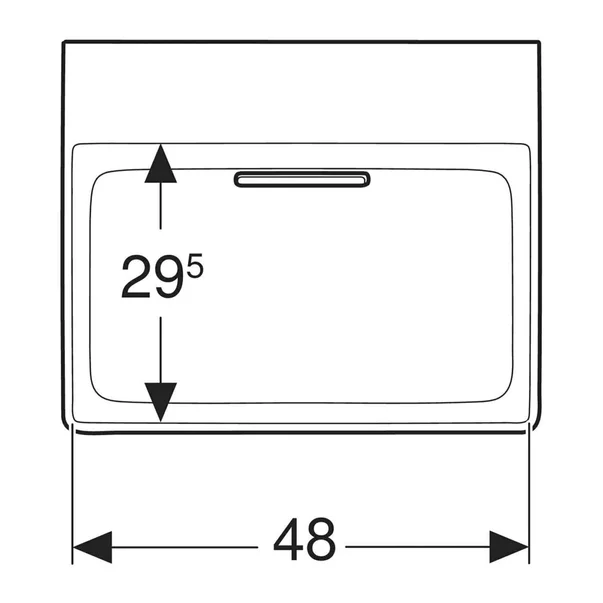Lavoar pe mobilier Geberit One cu scurgere speciala 50 cm alb [3]