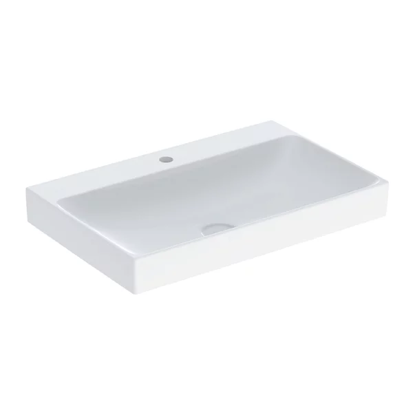 Lavoare - Lavoar pe mobilier Geberit One 75 cm alb lucios KeraTect cu orificiu baterie