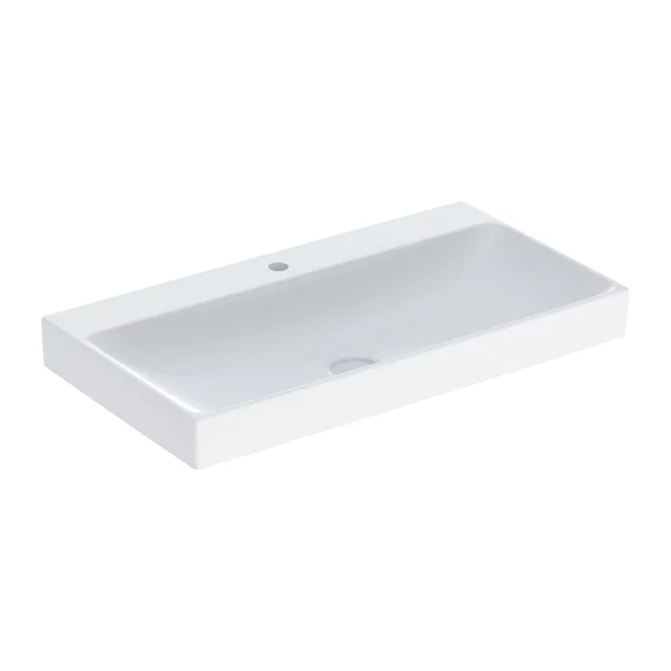 Lavoare - Lavoar pe mobilier Geberit One 90 cm alb lucios KeraTect cu orificiu baterie