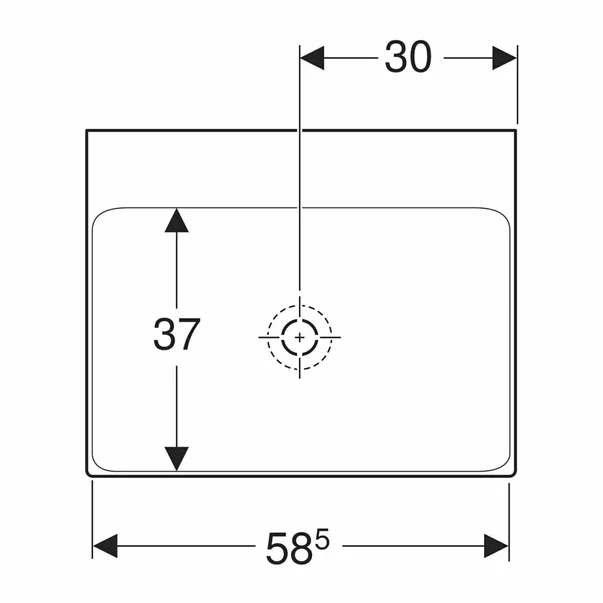 Lavoar pe mobilier Geberit One 60 cm alb lucios KeraTect [2]